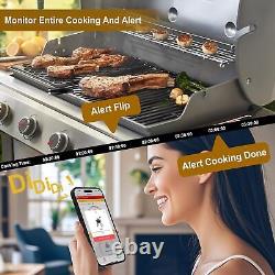 Meat Thermometer Wifi & Bluetooth Wireless Unlimited Range Ambient Temp Remote