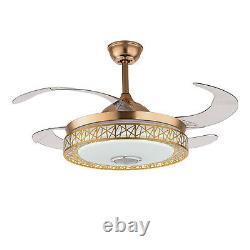 Modern 42 Ceiling Fan LED Light Chandelier With Remote Control/Wireless Bluetooth