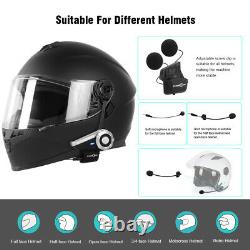 Motorcycle Bluetooth Helmet Headset Wireless 1500M 8 Riders FM+L3 Remote Control