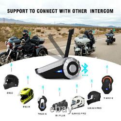 Motorcycle Bluetooth Helmet Headset Wireless 1500M 8 Riders FM+L3 Remote Control