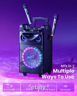 Moukey Bluetooth 5.0 Portable Karaoke Singing Machine 10 Driver Speaker