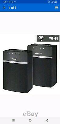 NEW Bose SoundTouch 10 Wi-Fi Speakers 2-Pack Black WithRemote Control