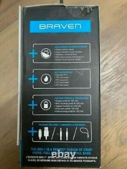 NIB BRAVEN BRV-1 Wireless Portable Bluetooth Speaker Black/Cyan