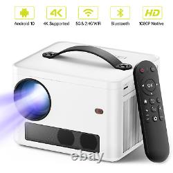 Native 1080P Smart Projector Wireless Projector 5G WiFi Bluetooth 4K Supported
