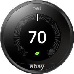 Nest Learning Thermostat 3rd Generation Black T3016US