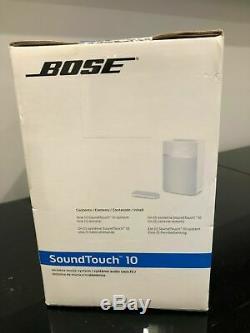 New Bose SoundTouch 10 Wireless Wi-Fi Bluetooth Speaker White Alexa with Remote