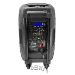 New PPHP159WMU 1600W Bluetooth PA speaker System & 2 Wireless Microphones/Remote
