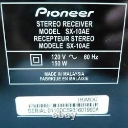New Pioneer SX-10AE Stereo Bluetooth Wireless Receiver w Remote bundle