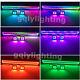 Off-road Led Light Bar Spot Flood Combo + 3 Pods With Chasing Rgb Halo Kit Suv