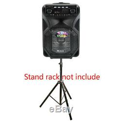 Portable Bluetooth PA Speaker System 12/15 Remote DJ Speaker Wireless 2Mic