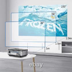 Portable HD Smart Projector Blue tooth Airplay Wireless WiFi Mirror Screen HDMI
