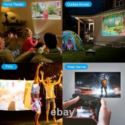 Portable LED Smart HD Projector 1080P Blue-tooth Home Cinema Backyard Halloween