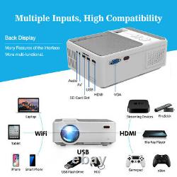 Portable WiFi LED Smart Projector Blue-tooth Wireless HD Android Home Theater US