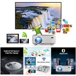 Portable WiFi Projector 4000lms LED Blue-tooth Home Theater Night Movie Wireless