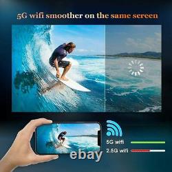 Projector 5g wifi bluetooth native 1080p 4k portable outdoor wireless bundle