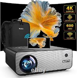 Projector with Wifi and Bluetooth, Tkisko 600ANSI 20000L Native 1080P 4K Support