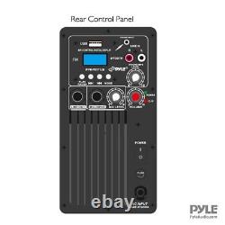 Pyle Bluetooth Remote Control PA Speaker System 2-Way 600 with 700W Black