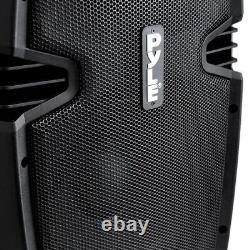 Pyle Bluetooth Remote Control PA Speaker System 2-Way 600 with 700W Black