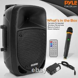 Pyle PSBT125A 1200W Portable Bluetooth PA Speaker, Rechargeable, with Wireless Mic