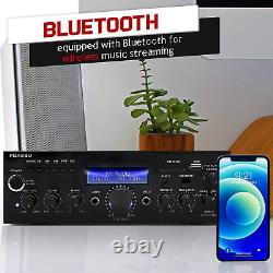 Pyle Wireless Bluetooth Power Amplifier-200 Watt Audio Stereo Receiver WithUsb Por