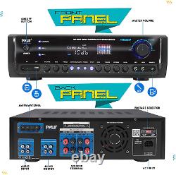 Pyle Wireless Bluetooth Power Amplifier System 300W 4 Channel Home Theater Audio