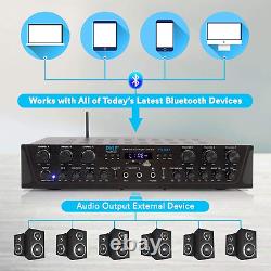 Pyle Wireless Home Audio Amplifier System Bluetooth Compatible Sound Stereo