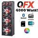 Qfx 3 12 Pa Speaker System 4000w Bluetooth Usb Sd Player Fm Remote Eq