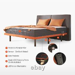Queen Adjustable Electric Bed Frame Base Bluetooth Wireless Remote USB Ports