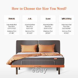Queen Adjustable Electric Bed Frame Base Bluetooth Wireless Remote USB Ports