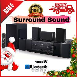 RCA Bluetooth Home Theater System 1000W Audio Surround Sound Wireless w Remote