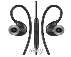 RHA T20i High Fidelity Dual Coil In-Ear Headphone Black with remote and micropho