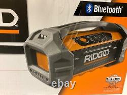 RIDGID Jobsite Radio Speaker Bluetooth Wireless R84087 18V withBattery 1 Battery