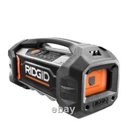 RIDGID Jobsite Radio Speaker Bluetooth Wireless R84087 18-Volt Weather-Resistant