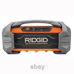 RIDGID Jobsite Radio Speaker Bluetooth Wireless R84087 18-Volt Weather-Resistant