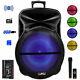 Rechargeable 18 Bluetooth Portable Dj Pa Party Speaker Remote Wireless Mic Mp3