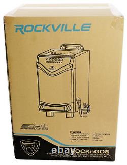 Rockville 8 Portable YouTube Bluetooth Karaoke Machine/System with Wireless Mic