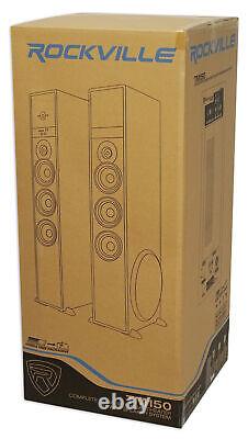 Rockville Bluetooth Home Theater/Karaoke Machine System withWireless Mics+Subs