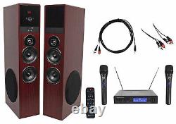 Rockville Bluetooth Home Theater/Karaoke Machine System with(2) Subs+Wireless Mics