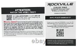 Rockville DOLBY BAR Home Theater Soundbar with Wireless Sub/Bluetooth/HDMI/Optical
