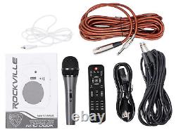 Rockville Dual 8 Phone/ipad/Laptop Youtube Karaoke Machine/System+Wireless Mics