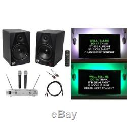Rockville Pro Karaoke Machine System withBluetooth+LED's+(2) Wireless Mics+Remote