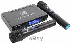 Rockville Pro Karaoke Machine System withBluetooth+LED's+(2) Wireless Mics+Remote