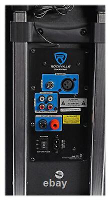 Rockville ROCKnGo 8 Portable Rechargeable PA Speaker w Bluetooth + Wireless Mic