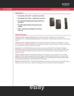 SONY Altus S-AIR ALT-SA34R 2.4GHz Wireless Socket Speakers & Wireless Remote Set