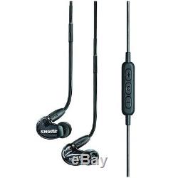 Shure SE215 Wireless Sound Isolating Bluetooth Earphones Black with Remote + Mic