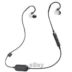 Shure SE215 Wireless Sound Isolating Bluetooth Earphones Clear with Remote + Mic