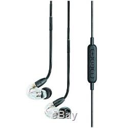 Shure SE215 Wireless Sound Isolating Bluetooth Earphones Clear with Remote + Mic