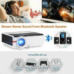 Smart Blue-tooth Projector Full 8000LMS Wireless Home Movie Video LCD HDMI 1080p