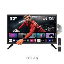 Smart TV with Built-In DVD Player, Bluetooth Remote, HD, 12V AC/DC RVs, Gaming