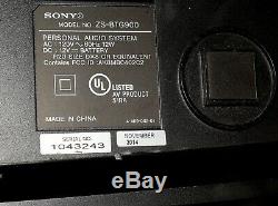 Sony ZS-BTG900 AM FM Radio CD NFC Bluetooth Wireless Boombox with Remote Control